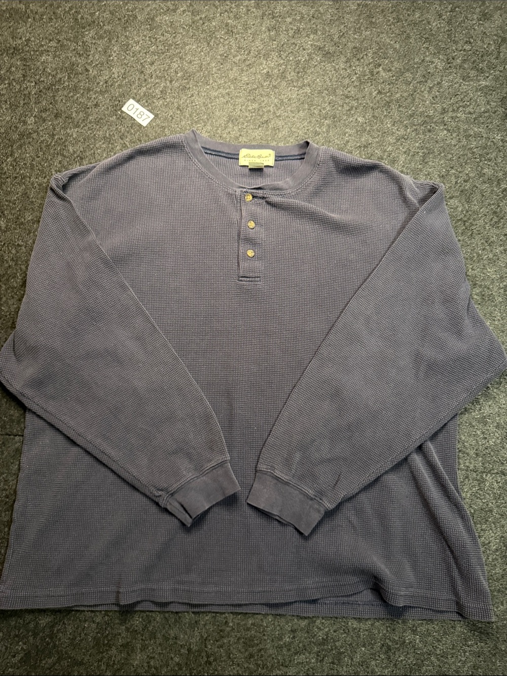 Eddie Bauer Long-Sleeve Henley in Slate Blue